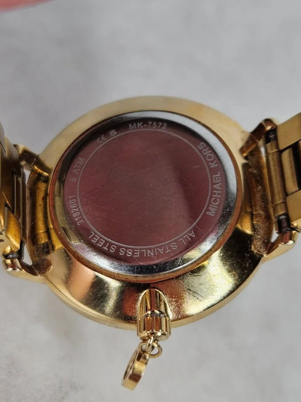 Michael Kors MK7572 Mini Pyper Pave Crystal Gold Tone Womens Watch Wristwatch